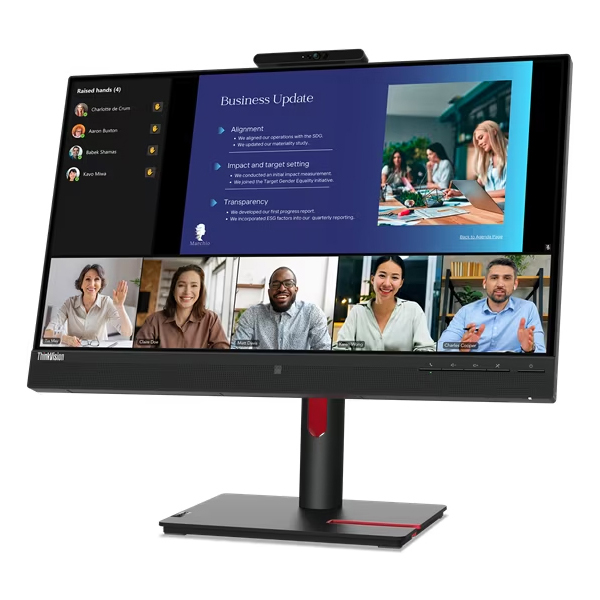 ThinkVision T24v-30 （23.8型/1920×1080/アナログ(mini D-Sub 15PIN) x1、DisplayPort x1、HDMI x1/黒/ステレオスピーカー(内蔵) (3Wx2)）