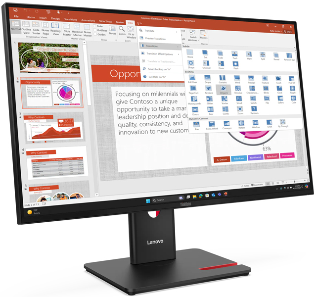 ThinkVision T27-40 (27型/1920×1080/HDMI、DP、VGA/エクリプスブラック/スピーカー：あり)