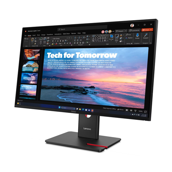ThinkVision T27QD-40 (27型ワイド液晶ディスプレイ/2560×1440/DP、HDMI、USB Type-C/ブラック/スピーカー：なし/3年間フル保証/広視野角IPSパネル採用)