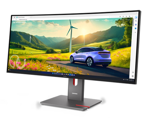 ThinkVision P34WD-40 (34型ワイド液晶ディスプレイ/3440×1440/USB Type-C、DP(In/Out)、HDMI/黒/スピーカー：あり/3年間保証/チルト/スイベル(回転)/高さ調整）