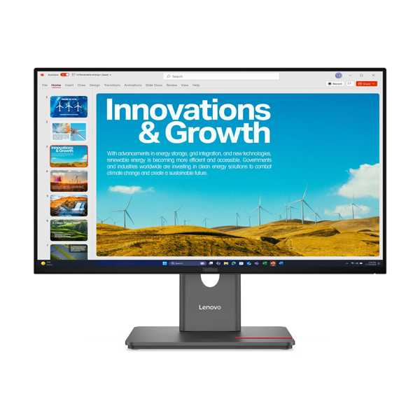 ThinkVision P24QD-40 (23.8型ワイド液晶ディスプレイ/2560×1440/USB Type-C、DP、HDMI/ブラック/スピーカー：なし/3年間フル保証/広視野角IPSパネル採用)