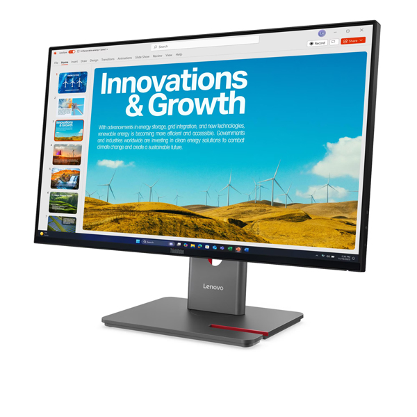ThinkVision P24QD-40 (23.8型ワイド液晶ディスプレイ/2560×1440/USB Type-C、DP、HDMI/ブラック/スピーカー:なし/3年間フル保証/広視野角IPSパネル採用)