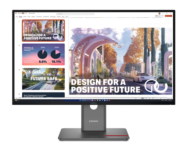 ThinkVision P27QD-40 (27型ワイド液晶ディスプレイ/2560×1440/DP、HDMI、USB Type-C/ブラック/スピーカー：なし/3年間フル保証/広視野角IPSパネル採用)