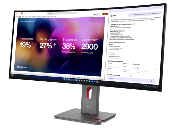 ThinkVision P40WD-40 (39.7型ワイド液晶ディスプレイ/5120×2160/Thunderbolt4、DP、HDMI/ブラック/スピーカー：あり/3年間フル保証/広視野角IPSパネル採用)
