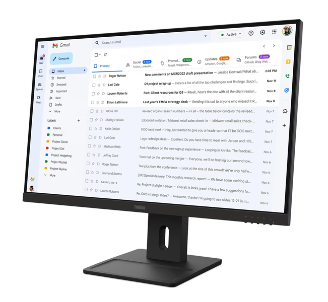 ThinkVision E27-40 (27型ワイド液晶ディスプレイ/1920×1080/VGA、DP、HDMI/ブラック/スピーカー：あり/3年間フル保証/広視野角IPSパネル採用)