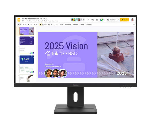 ThinkVision E27Q-40 (27型ワイド液晶ディスプレイ/2560×1440/DP、HDMI/ブラック/スピーカー：なし/3年間フル保証/広視野角IPSパネル採用)
