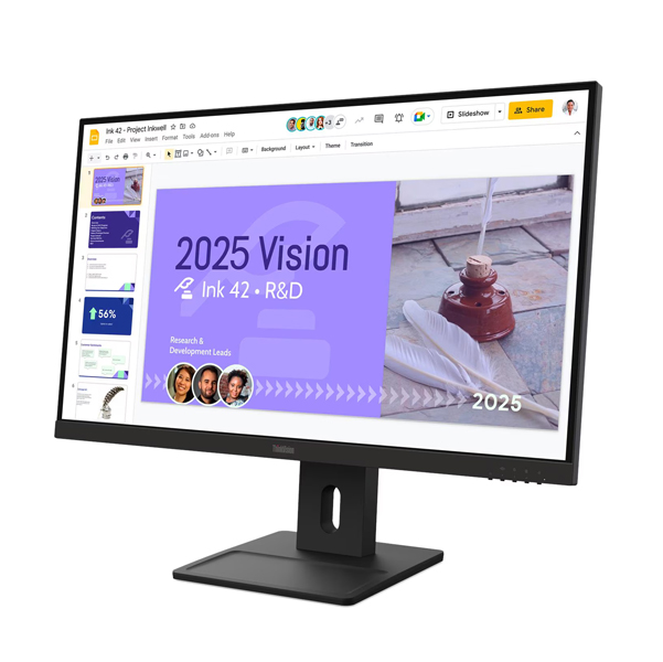 ThinkVision E27Q-40 (27型ワイド液晶ディスプレイ/2560×1440/DP、HDMI/ブラック/スピーカー:なし/3年間フル保証/広視野角IPSパネル採用)
