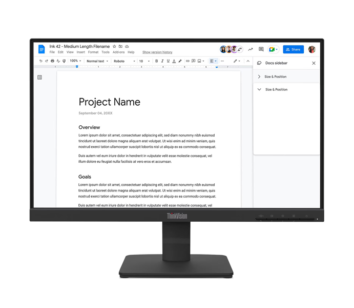 ThinkVision S22-4e (21.5型ワイド液晶ディスプレイ/1920×1080/VGA、HDMI/ブラック/スピーカー：なし/3年間フル保証/広視野角IPSパネル採用)