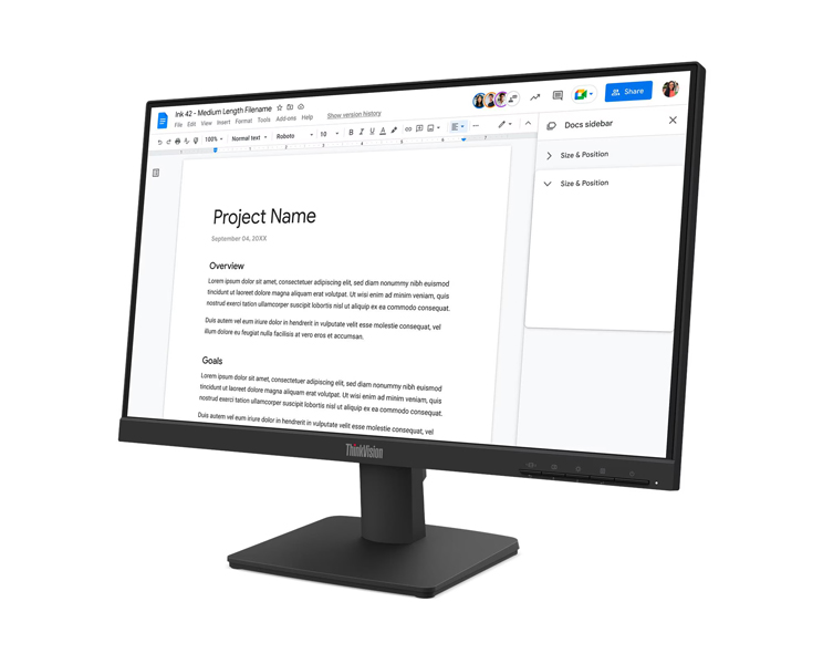 ThinkVision S22-4e (21.5型ワイド液晶ディスプレイ/1920×1080/VGA、HDMI/ブラック/スピーカー：なし/3年間フル保証/広視野角IPSパネル採用)