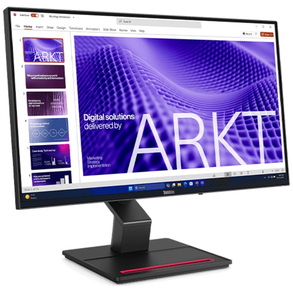 ThinkVision T24D-4t (23.8型ワイド液晶ディスプレイ/1920×1080/USB-C、HDMI、DP/ブラック/スピーカー：なし/3年間フル保証/広視野角IPSパネル採用)