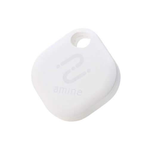スマートトラッカー/タグ型/IP65設計/Android対応/電池交換タイプ/ホワイト