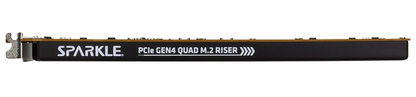 PCIe GEN4 QUAD M.2 RISER CARD/最大4基のPCIe Gen4 M.2 SSD搭載可能なライザーカード/PCIe 4.0 x16接続/NVMe M.2 2242/2260/2280/22110をサポート/RAID 0/1/10をサポート