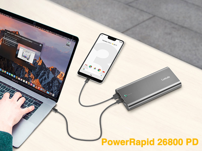 PD3.0対応45W 26800mAhモバイルバッテリー PowerRapid26800