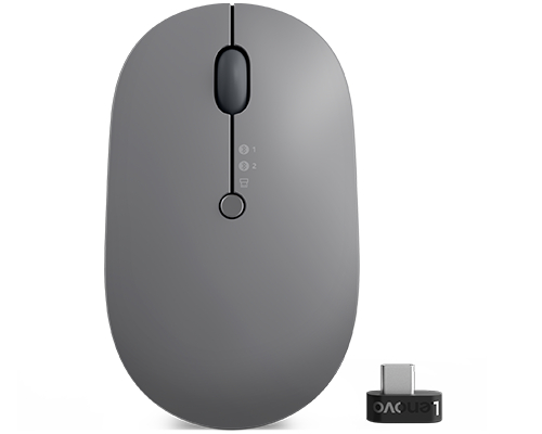 【Cons】Lenovo Go USB Type-C ワイヤレス マルチデバイスマウス(グレー)