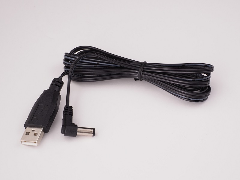 USB Aオス - DCプラグ(L型）ケーブル