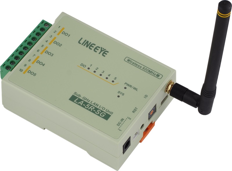 920MHz 無線LAN接続型デジタルIOユニット リレー接点3出力/ドライ接点3入力
