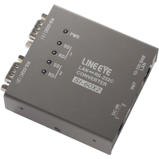 インターフェースコンバータ LAN<=>RS-232C Dsub9 x2 本体単体