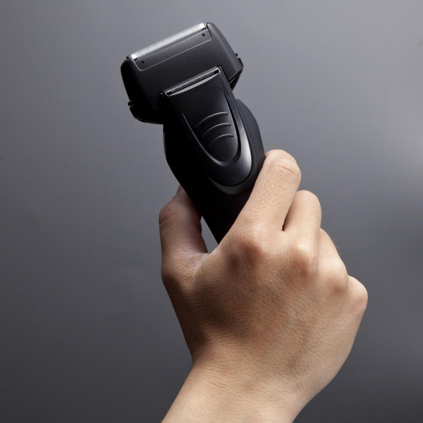 水洗い充電交流式シェーバー 2枚刃 【国内・海外兼用】 ブラック