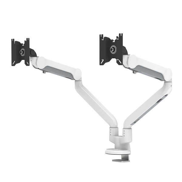 2画面固定水平垂直多関節アーム 白