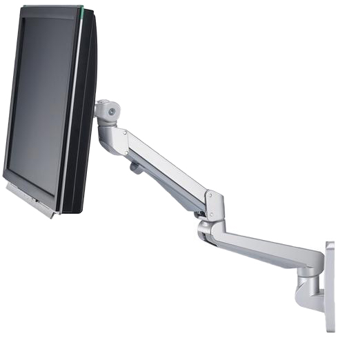 ガススプリング水平垂直多関節モニターアーム 壁面固定式 VESA75mm、100mm対応