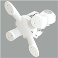 VESA対応液晶モニタ用先端関節部品（白） モニターアームパーツ　LA-511Q-WH　（VES75/100対応）
