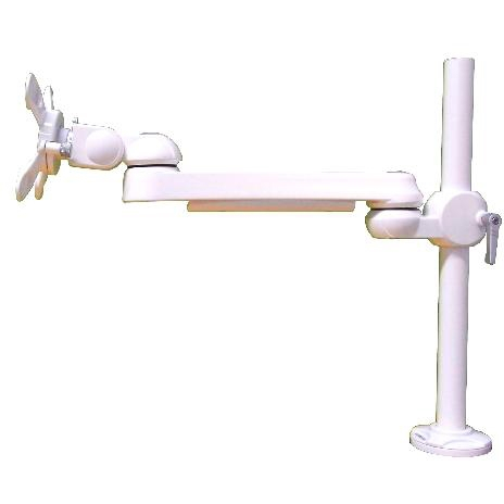 水平多関節モニターアーム（白色モデル） ネジ固定 VESA75mm/100mm対応