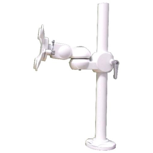 水平多関節モニターアーム（白色モデル） ネジ固定 VESA75mm/100mm対応