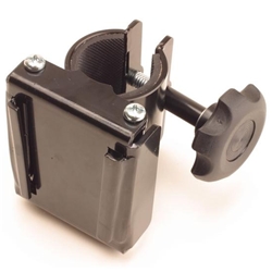 モニターアーム用垂直支柱固定金具（黒、φ35～42用）