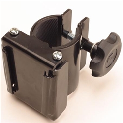 モニターアーム用垂直支柱固定金具（黒、φ42～52用）