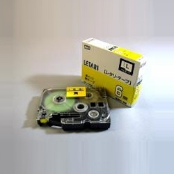 PM-36用テープカセット 6mm幅 黄に黒字