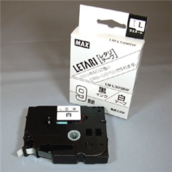 PM-36用テープカセット 9mm幅 白に黒字