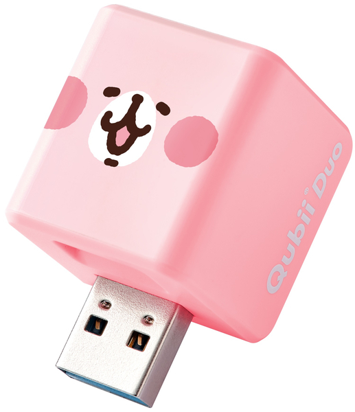 カナヘイ Qubii Duo USB-A うさぎ iOS/AndroidバックアップmicroSD充電カードリーダー