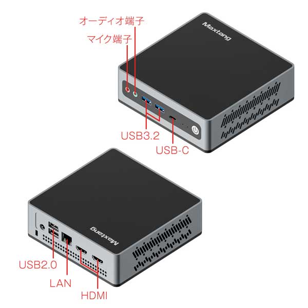 デスクトップパソコン Maxtang MUC5095 (Celeron N5095/8GB/SSD・128GB/光学ドライブなし/Windows10IoT/Officeなし)