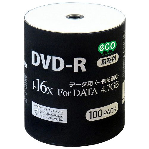 HIDISC データ用DVD-R 4.7GB 16倍速 100枚バルク