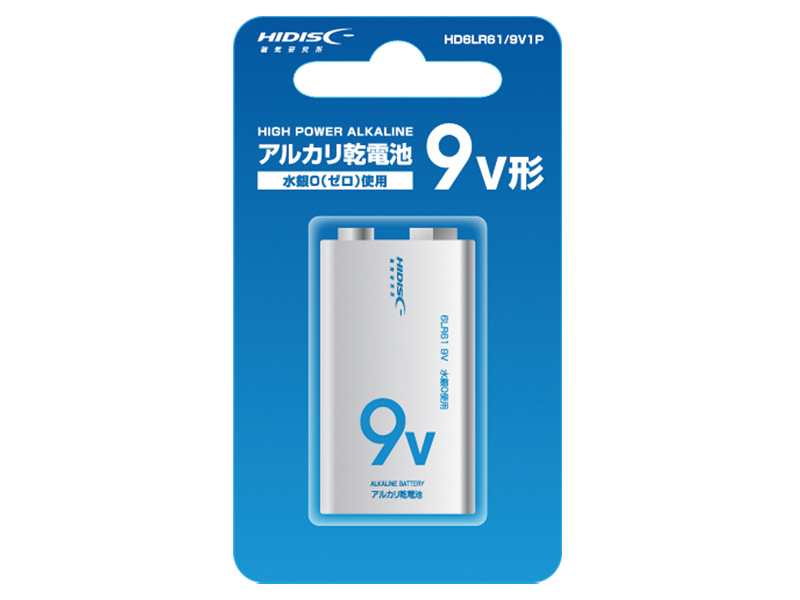 アルカリ乾電池 角9V形 1本パック