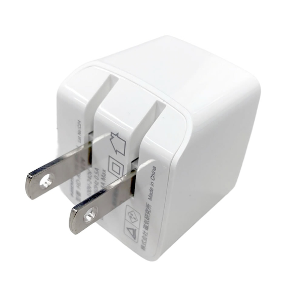 HIDISC 2台同時に充電できるUSB充電器 USB-A x2ポート ホワイト