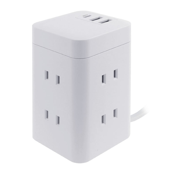 HIDISC コンパクトタワー型電源タップ