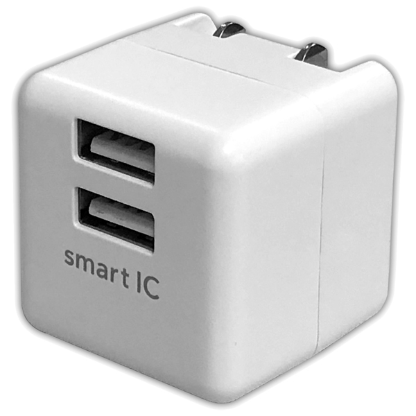 AC-USB充電器 2ポート(USBx2) ホワイト