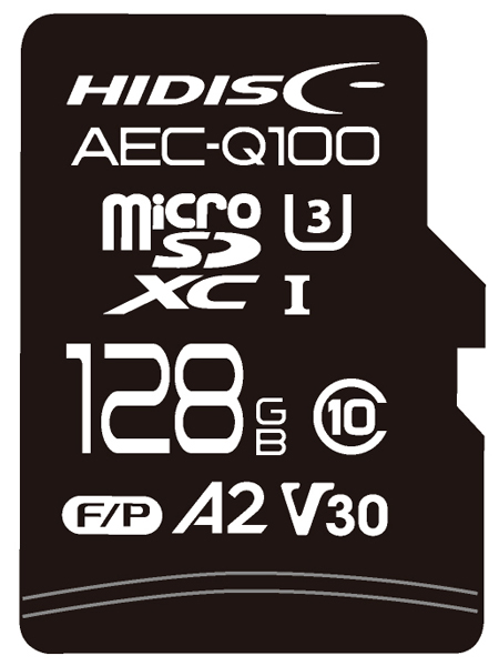 AEC-Q100対応 HIDISC 車載用途向けV30 U3スペック microSDXCカード 128GB