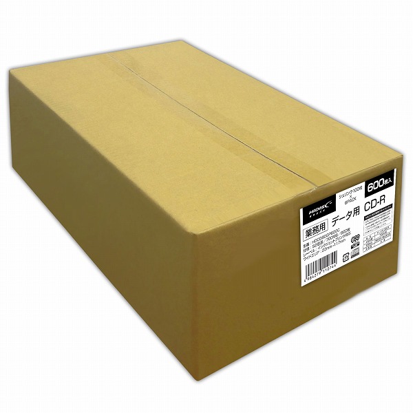 業務用パック CMC製 CD-R for DATA 1回記録用 700MB 1-52倍速対応 ホワイトワイドプリンタブル シュリンクパック 600枚
