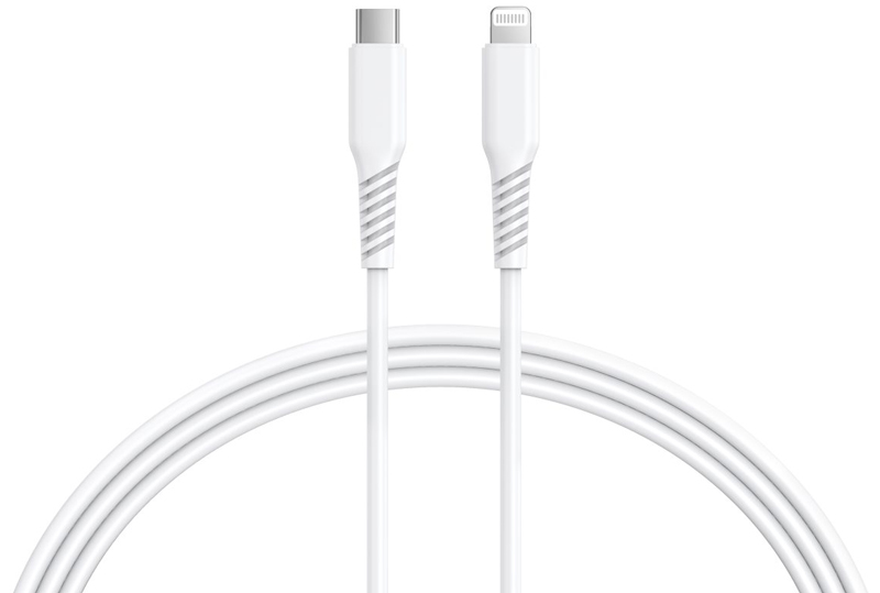 HIDISC Type-C to Lightningケーブル 2m ホワイト 急速充電3A対応