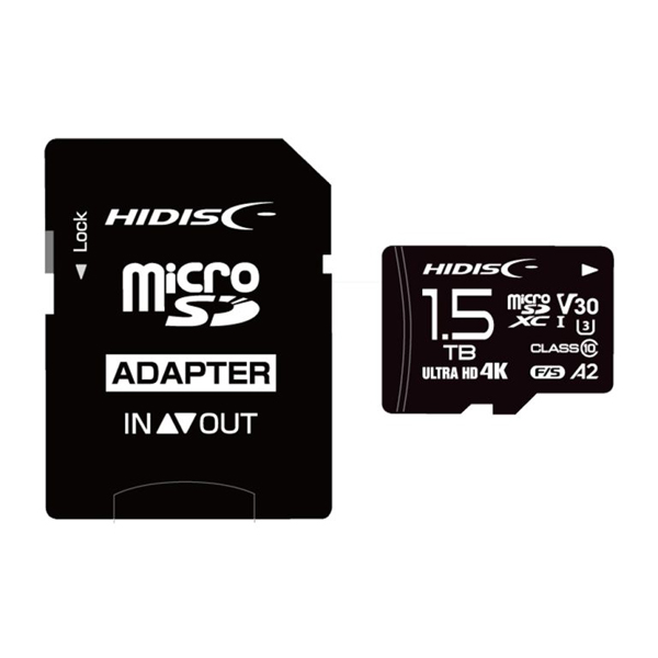 microSDXCカード 高速タイプ 1.5TB Class10 UHS-1スピードクラス3 V30 A2対応 SD変換アダプタ付