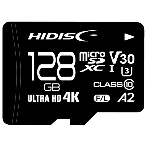 microSDXCカード 高速タイプ 128GB Class10 UHS-1スピードクラス3 V30 A2対応 SD変換アダプタ付