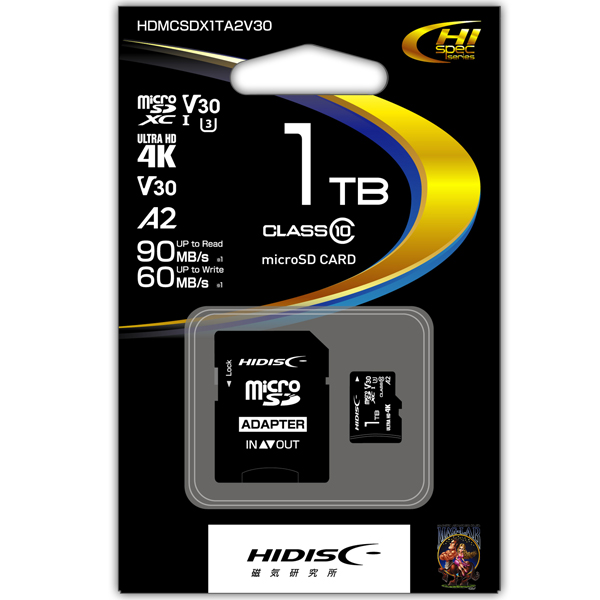 microSDXCカード 高速タイプ 1TB Class10 UHS-1スピードクラス3 V30 A2対応 SD変換アダプタ付