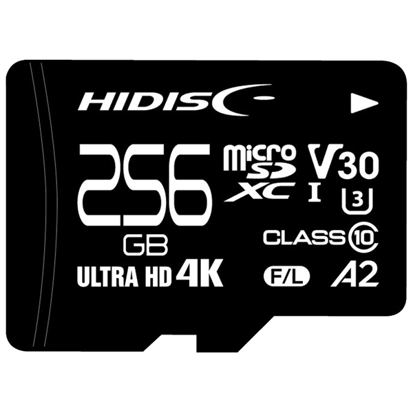 microSDXCカード 高速タイプ 256GB Class10 UHS-1スピードクラス3 V30 A2対応 SD変換アダプタ付