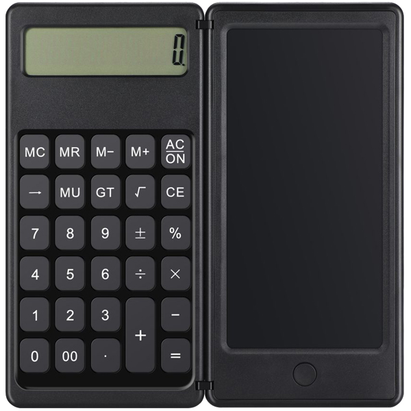 電子メモパッド 5.5インチ ブラック 電卓付き