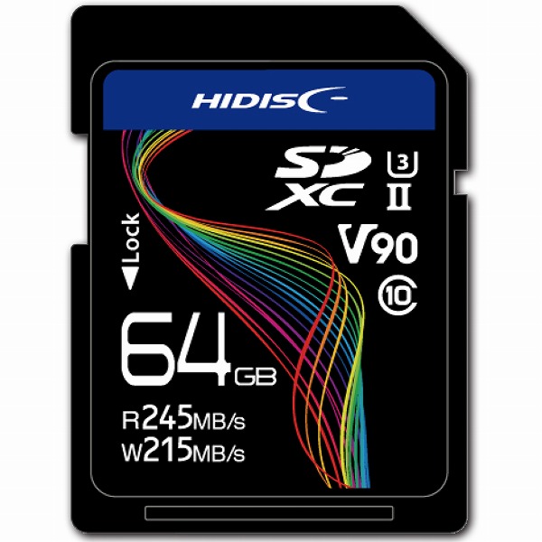 超高速SDXCカード 64GB CLASS10 UHS-2 U3 V90対応