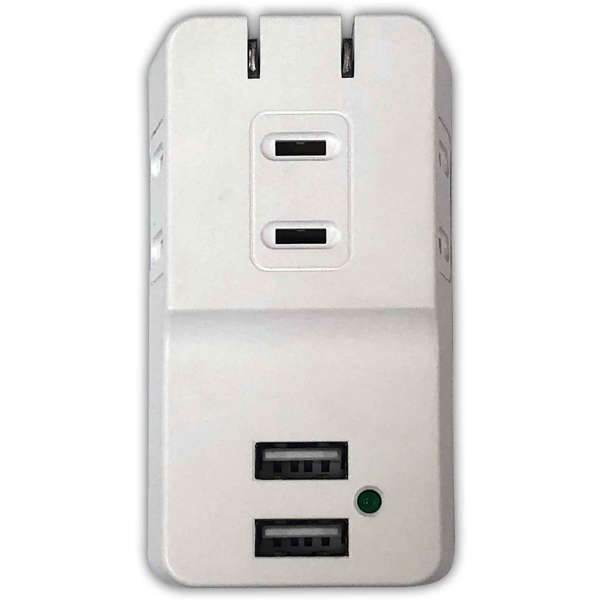 スマホタブレット充電対応 急速充電3.4A USB2ポート付3個口タップ