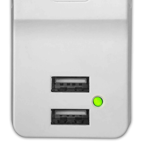 スマホタブレット充電対応 急速充電3.4A USB2ポート付3個口タップ