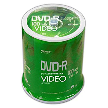 HIDISC 録画用DVD-R 4.7GB 16倍速 インクジェットプリンタ対応 スピンドルケース100枚